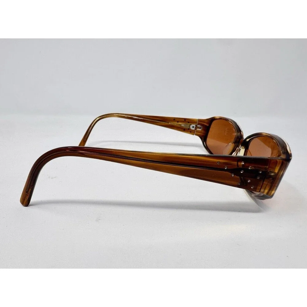 Celine Dion CD5038 Eyeglass Frames Only Brown Tortoise Rectangle